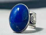 Important Ben Begaye (d.) Vintage Native American Navajo Lapis Sterling Silver Ring-Nativo Arts