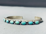 Impressive Vintage Native American Navajo Old Kingman Turquoise Sterling Silver Bracelet-Nativo Arts
