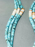 Native American Rare Quadruple Jacla Vintage Navajo Turquoise Heishi Necklace Old-Nativo Arts