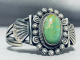 Leon Martinez Vintage Native American Navajo Damale Turquoise Sterling Silver Bracelet-Nativo Arts