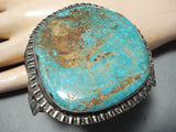 One Of Biggest Best Vintage Native American Navajo Royston Turquoise Sterling Silver Bracelet-Nativo Arts