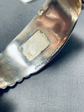 One Of The Most Unique Vintage Native American Navajo Turquoise Lapis Sterling Silver Bracelet-Nativo Arts