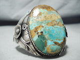Huge Vintage Native American Navajo Royston Turquoise Sterling Silver Bracelet-Nativo Arts