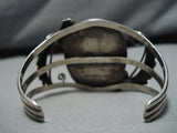Dancing Kachina Vintage Native American Navajo Sterling Silver Royston Turquoise Bracelet Old-Nativo Arts