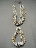 One Of The Finest Native American Navajo White Shell Heishi Jacla Necklace-Nativo Arts