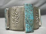 285 Gram Native American Hefty Turquoise Sterling Silver Bracelet Cuff-Nativo Arts