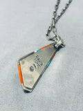 Important Vintage Native American Navajo Dave Tune Turquoise Inlay Sterling Silver Necklace-Nativo Arts