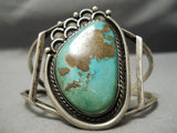 Very Rare Early Old Kingman Deposit Vintage Native American Navajo Sterling Silver Bracelet-Nativo Arts