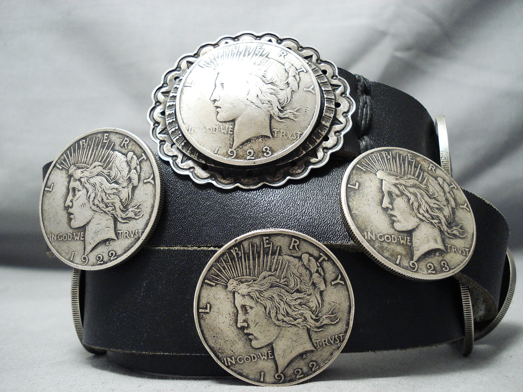 1923 silver liberty fashion coin belt buckle