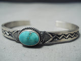 Important Sunny Reeves Native American Navajo Turquoise Sterling Silver Bracelet Cuff-Nativo Arts
