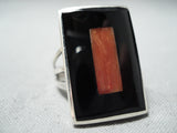 Fascinating Zuni Coral Sterling Silver Ring Native American-Nativo Arts