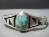 Marvelous Vintage Native American Navajo Royston Turquoise Sterling Silver Bracelet Old-Nativo Arts