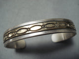 Benny Benally Vintage Navajo Native American Sterling Silver Bracelet Old-Nativo Arts
