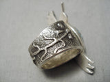 Best Native American Navajo Last Chance Turquoise Sterling Silver Hummingbird Ring-Nativo Arts