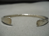 Stunning Vintage Native American Navajo Ron Henry Thicker Gold Sterling Silver Bracelet-Nativo Arts