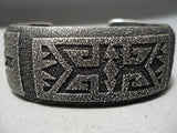 One Of The Most Rare Vintage Native American Navajo Thomas Singer Sterling Silver Bracelet-Nativo Arts