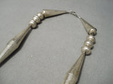Superior Vintage Navajo Sterling Silver Native American Turquoise Necklace Old-Nativo Arts