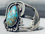 Museum Quality Vintage Native American Navajo Old Mine Kingma Turquoise Sterling Silver Bracelet-Nativo Arts