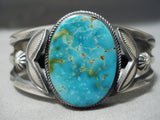 Awesome Henry Morgan Vintage Native American Navajo Royston Turquoise Sterling Silver Bracelet-Nativo Arts