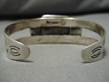 Museum Quality Vintage Native American Navajo Lone Mountain Turquoise Sterling Silver Bracelet-Nativo Arts