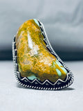 One Of Biggest And Best Vintage Native American Navajo Royston Turquoise Sterling Silver Ring-Nativo Arts