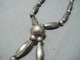Torpedo Galore Vintage Navajo Sterling Silver Native American Necklace Old-Nativo Arts