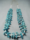 Tremendous Vintage Santo Domingo Morenci Turquoise Necklace Native American Old-Nativo Arts