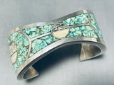 Woolly Mammoth One Of A Kind Vintage Native American Navajo Turquoise Sterling Silver Bracelet-Nativo Arts
