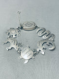 Important Willie Family Vintage Native American Navajo Sterling Silver Animal Bracelet-Nativo Arts