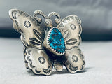 One Of The Most Detailed Ever Native American Navajo Sterling Silver Butterfly Ring-Nativo Arts