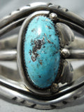 Heavy 100 Gram Vintage Native American Navajo Bisbee Turquoise Sterling Silver Bracelet-Nativo Arts