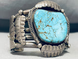 138 Grams 50 Year Old Vintage Native American Navajo Turquoise Sterling Silver Bracelet-Nativo Arts