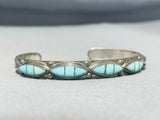 Unique Vintage Native American Zuni Turquoise Sterling Silver Bracelet-Nativo Arts