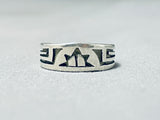 Impressive Vintage Native American Hopi Sterling Silver Band Ring-Nativo Arts