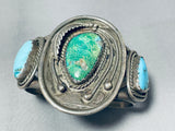 Museum Quality Vintage Native American Navajo Turquoise Sterling Silver Bracelet-Nativo Arts