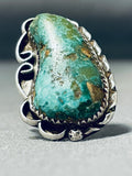 Stunning Vintage Native American Navajo Royston Turquoise Sterling Silver Ring-Nativo Arts