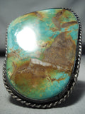 One Of Biggest Crazy Royston Turquoise Vintage Native American Navajo Sterling Silver Bracelet-Nativo Arts