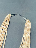 Native American Incredible Santo Domingo Tan Shell Heishi Sterling Silver Necklace-Nativo Arts
