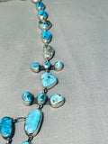 Important Federico Jimenez Turquoise Sterling Silver Tier Necklace-Nativo Arts