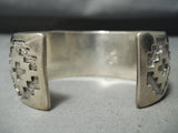 Incredible Detail Vintage Native American Navajo Pueblo Sterling Silver Bracelet-Nativo Arts