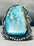 One Of The Best Ever Vintage Native American Navajo Gilbert Turquoise Sterling Silver Bracelet-Nativo Arts