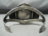 Hueg Vintage Native American Navajo #8 Turquoise Sterling Silver Bracelet-Nativo Arts