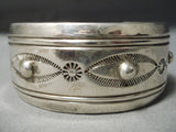 Amazing Vintage Native American Navajo Bursting Sterling Silver Bracelet Cuff-Nativo Arts