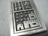 Native American Important Joe Coriz Santo Domingo Sterling Silver 14k Gold Pueblo Pendant-Nativo Arts