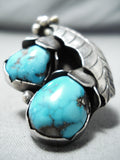 Yazzie Vintage Native American Navajo Morenci Turquoise Sterling Silver Ring Old-Nativo Arts