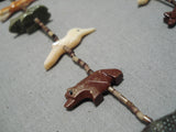 Detailed!! Vintage Navajo Bird Fish Sterling Silver Native American Necklace Old-Nativo Arts