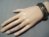 Native American One Of The Most Unique Gold Bear Thomas Singer Sterling Silver Bracelet-Nativo Arts