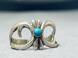 Native American Marvelous Vintage Blue Gem Turquoise Sterling Silver Ring-Nativo Arts