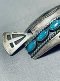 Unbelievable Vintage Native American Navajo Turquoise Sterling Silver Barrette-Nativo Arts