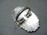 Louis Morgan Vintage Native American Navajo Turquoise Cluster Sterling Silver Ring Old-Nativo Arts